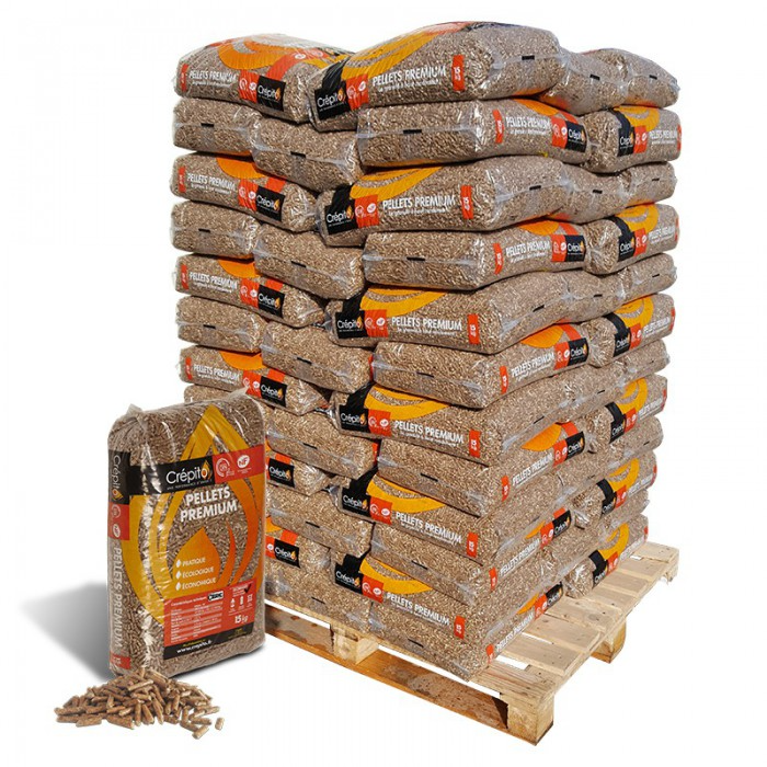 Paleta peletov CRÉPITO – 72 vreč po 15 kg