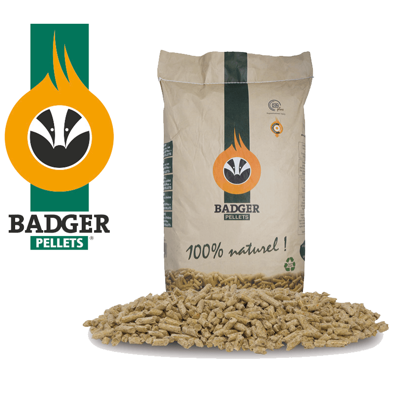 Paleta peletov BADGER – 65 vreč po 15 kg