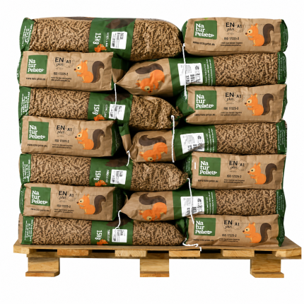 Naturpellet – kakovostni peleti s certifikatom ENplus – 45 vreč po 15 kg