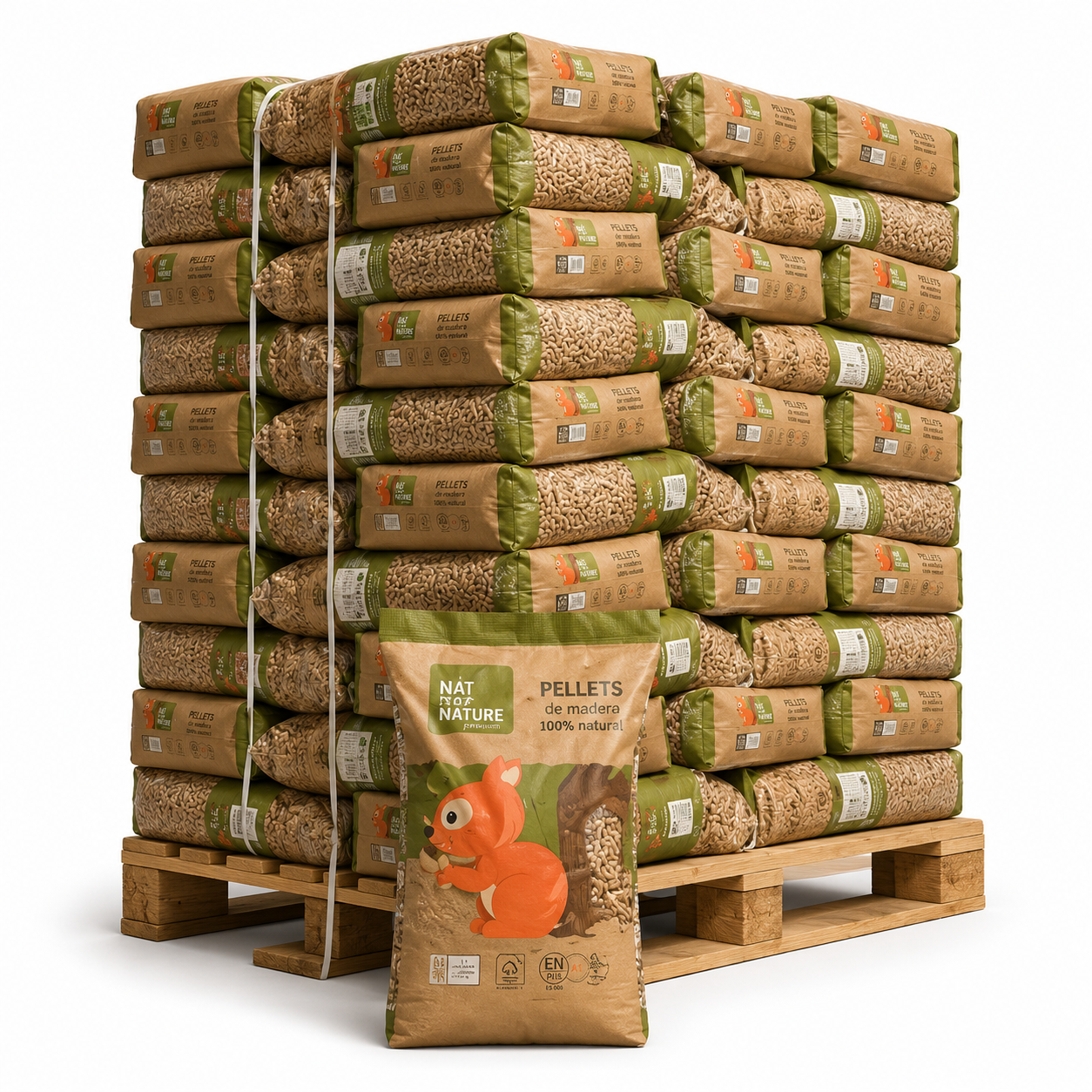 Naturpellet – peleti s certifikatom ENplus – paleta 77 vreč po 15 kg