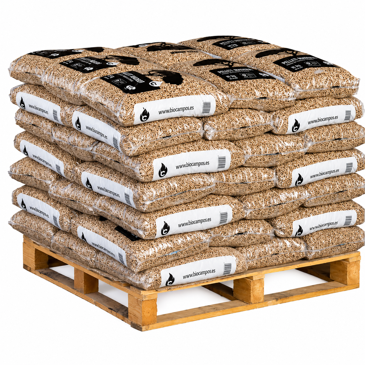 Paleta peletov Piñonero v vrečah po 15 kg